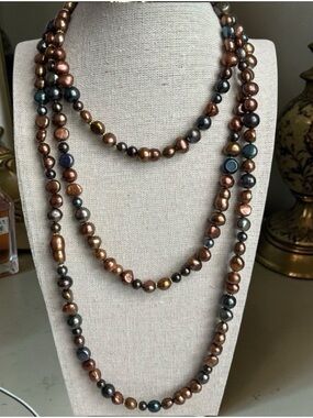 Multicolor Freshwater Pearl Long Necklace